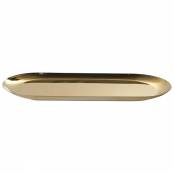 Teller oval Metall gold