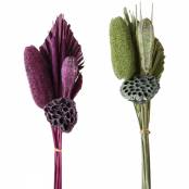 Trockenblumen-Bouquet farbig frosted