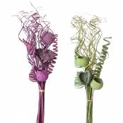 Trockenblumen-Bouquet farbig frosted